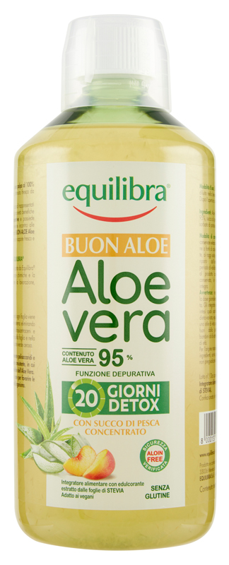 BUON ALOE VERA 95% CON SUCCO DI PESCA CONCENTRATO 1 LITRO - Farmafamily.it