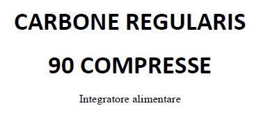 CARBONE REGULARIS 90 COMPRESSE - Farmafamily.it