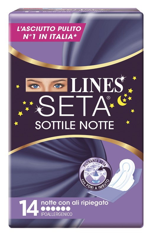 LINES SETA SOTTILE NOTTE CON ALI 14 PEZZI - Farmafamily.it