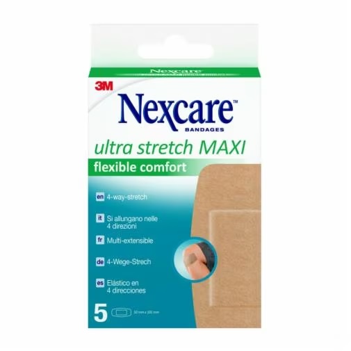 CEROTTO NEXCARE ULTRA STRETCH MAXI FLEXIBLE COMFORT 50X101 MM 5 PEZZI - Farmafamily.it