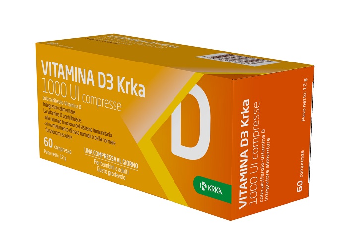 VITAMINA D3 KRKA 1000 UI 60 COMPRESSE - Farmafamily.it
