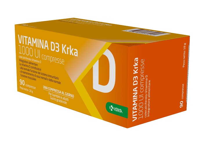 VITAMINA D3 KRKA 1000 UI 90 COMPRESSE - Farmafamily.it