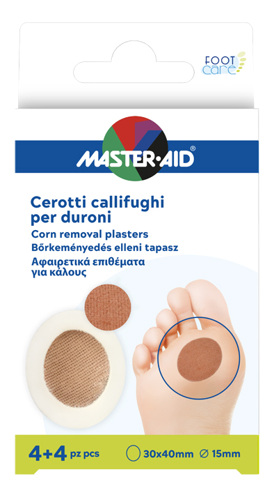 CEROTTO CALLIFUGO MASTER-AID FOOTCARE PER DURONI 4+4 PEZZI B1 - Farmafamily.it