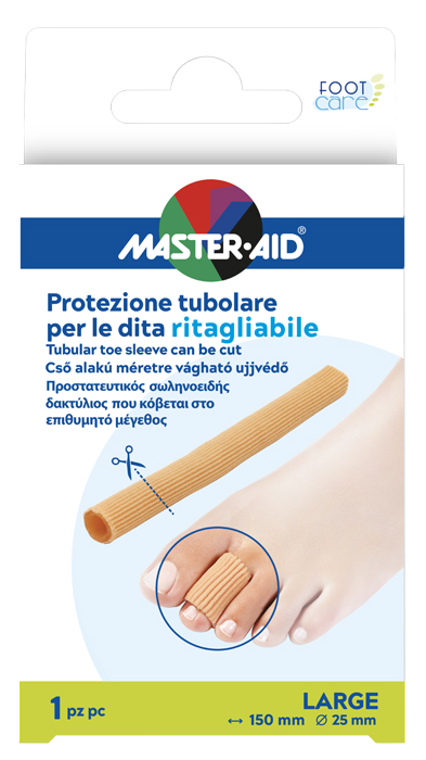 PROTEZIONE TUBOLARE MASTER-AID FOOTCARE RITAGLIABILE 15 CM 25 MM LARGE C8 - Farmafamily.it