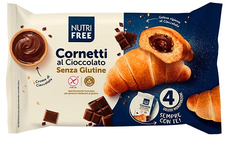 NUTRIFREE CORNETTI CIOCCOLATO 4X60 G - Farmafamily.it