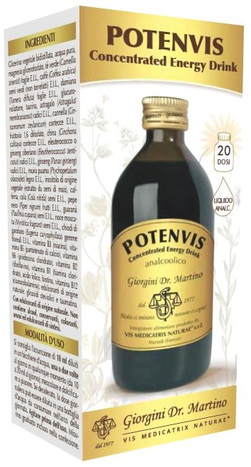 POTENVIS CONCENTRATED ENERGY DRINK LIQUIDO ANALCOLICO 200 ML - Farmafamily.it
