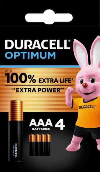 DURACELL OPTIMUM AAA B4 4 PEZZI - Farmafamily.it