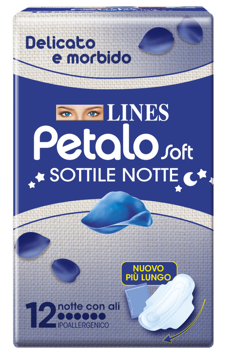 LINES PETALO SOFT NOTTE 12 PEZZI - Farmafamily.it