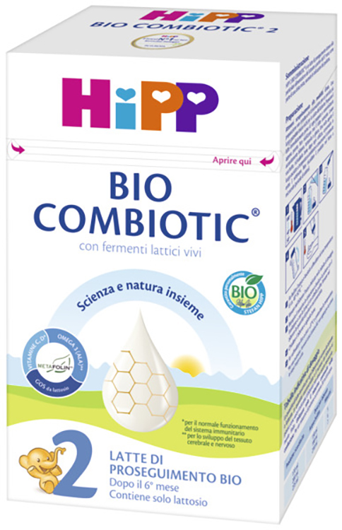 HIPP LATTE 2 COMBIOTIC 600 G BIO - Farmafamily.it