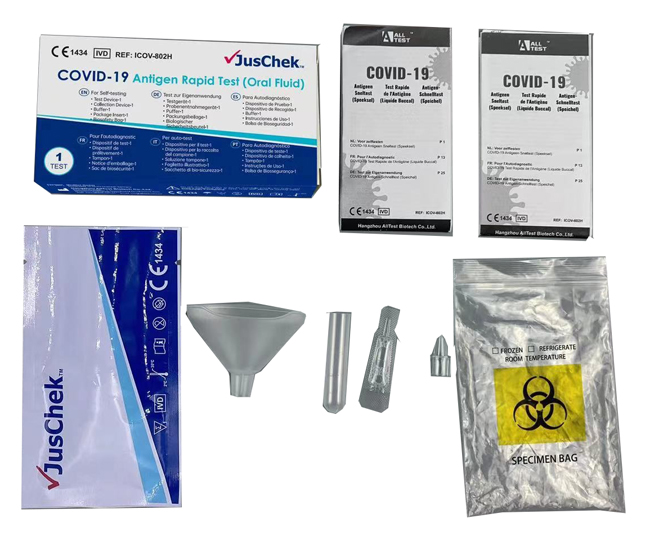 TEST ANTIGENICO RAPIDO COVID-19 JUSCHEK AUTODIAGNOSTICO DETERMINAZIONE QUALITATIVA ANTIGENI SARS-COV-2 IN CAMPIONI SALIVARI MEDIANTE IMMUNOCROMATOGRAFIA - Farmafamily.it