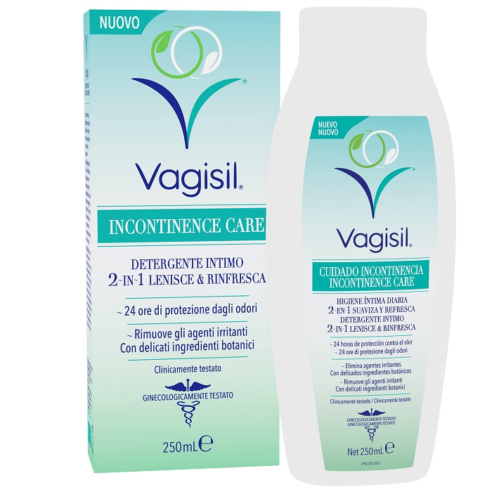 VAGISIL INCONTINENCE CARE DETERGENTE INTIMO 2IN1 LENISCE & RINFRESCA 250 ML - Farmafamily.it