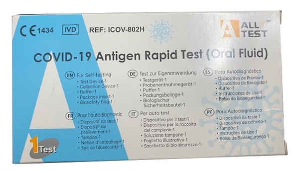 TEST ANTIGENICO RAPIDO COVID-19 ALLTEST AUTODIAGNOSTICO DETERMINAZIONE QUALITATIVA ANTIGENI SARS-COV-2 IN CAMPIONI SALIVARI MEDIANTE IMMUNOCROMATOGRAFIA - Farmafamily.it