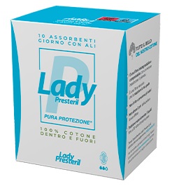 LADY PRESTERIL ASSORBENTI GIORNO CON ALI RIPIEGATI BIODEGRADABILI 10 PEZZI - Farmafamily.it