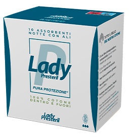 LADY PRESTERIL ASSORBENTI NOTTE CON ALI RIPIEGATI BIODEGRADABILI 10 PEZZI - Farmafamily.it