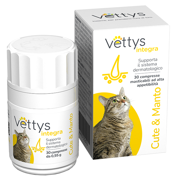 VETTYS INTEGRA CUTE&MANTO GATTO 30 COMPRESSE MASTICABILI - Farmafamily.it