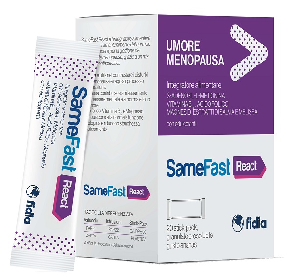 SAMEFAST REACT 20 STICK PACK - Farmafamily.it