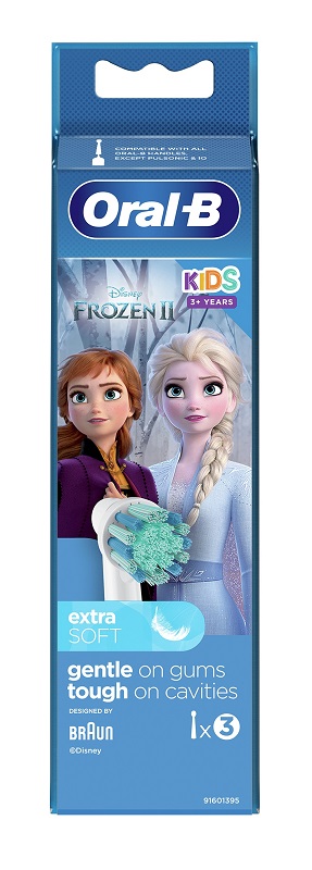 ORALB KIDS 3+ YEARS FROZEN II TESTINE PER SPAZZOLINO ELETTRICO 3 PEZZI - Farmafamily.it