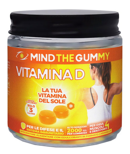 MIND THE GUMMY VITAMINA D 30 PASTIGLIE GOMMOSE GUSTO LIMONE SENZA ZUCCHERO - Farmafamily.it