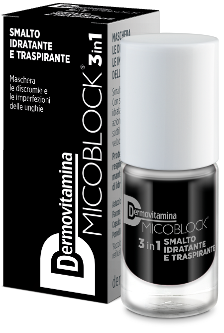 DERMOVITAMINA MICOBLOCK 3IN1 SMALTO IDRATANTE E TRASPIRANTE NERO 5 ML - Farmafamily.it