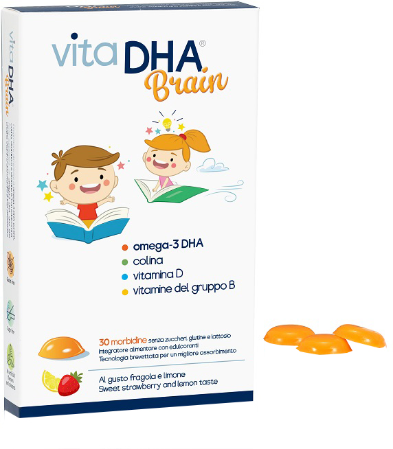 VITADHA BRAIN 30 MORBIDINE AL GUSTO FRAGOLA E LIMONE - Farmafamily.it