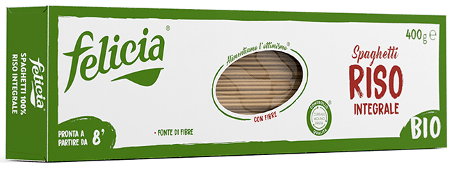 FELICIA BIO RISO INTEGRALE SPAGHETTI 340 G - Farmafamily.it