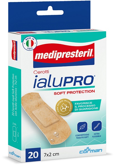 MEDIPRESTERIL CEROTTI IALUPRO SOFT PROTECTION MEDI 7X2CM 20 PEZZI - Farmafamily.it