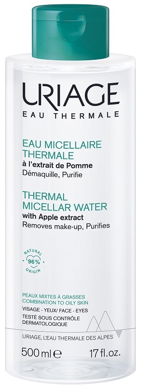 URIAGE EAU MICELLAIRE THERMALE PELLI MISTE GRASSE FLACONE 500 ML - Farmafamily.it