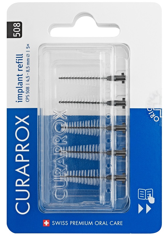 CURAPROX CPS 505 IMPLANT REFILL 5 SCOVOLINI BLACK - Farmafamily.it