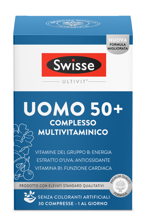 SWISSE MULTIVITAMINICO UOMO 50+ 30 COMPRESSE - Farmafamily.it
