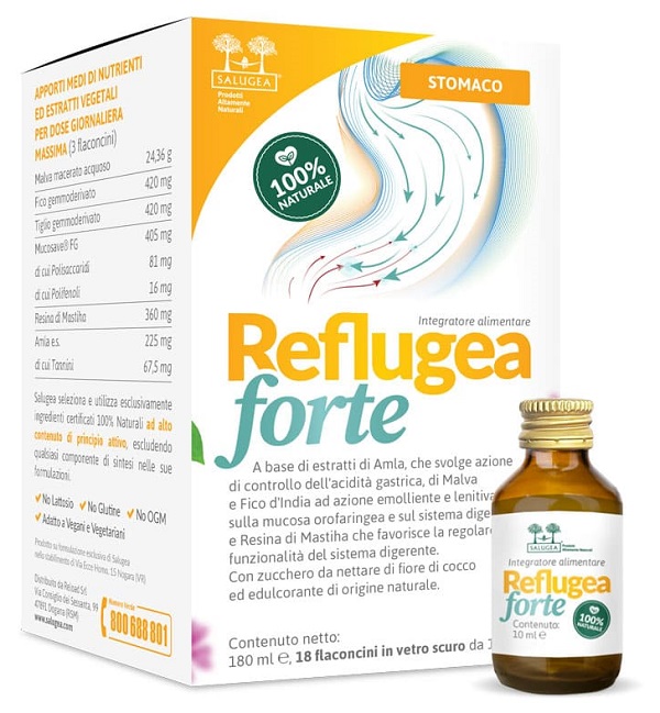 SALUGEA REFLUGEA FORTE 18 FLACONCINI DA 10 ML - Farmafamily.it