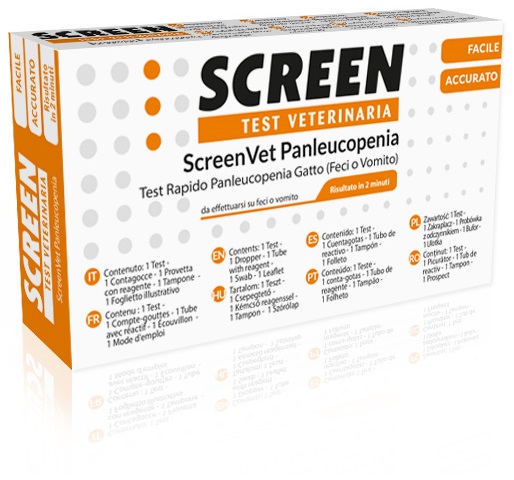 SCREENVET TEST RAPIDO PANLEUCOPENIA FECI/VOMITO GATTO - Farmafamily.it