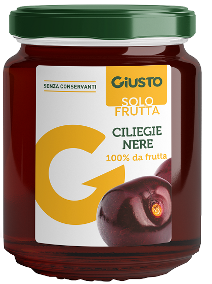 GIUSTO SOLO FRUTTA MARMELLATA CILIEGIE NERE 284 G - Farmafamily.it
