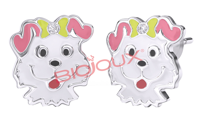 ORECCHINI NALA PUPPY WITH SWAROVSKI 1 PAIO - Farmafamily.it