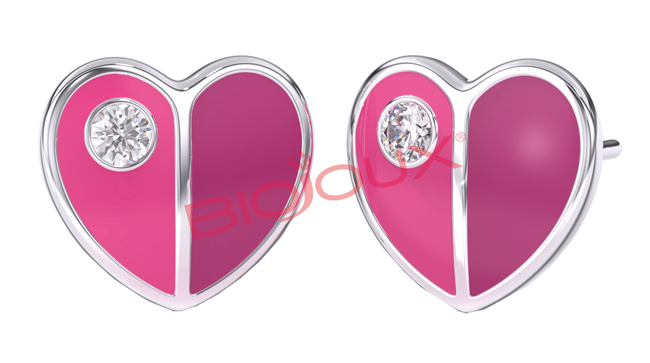 ORECCHINI SWEET GOLD HEART WITH SWAROVSKI 1 PAIO - Farmafamily.it