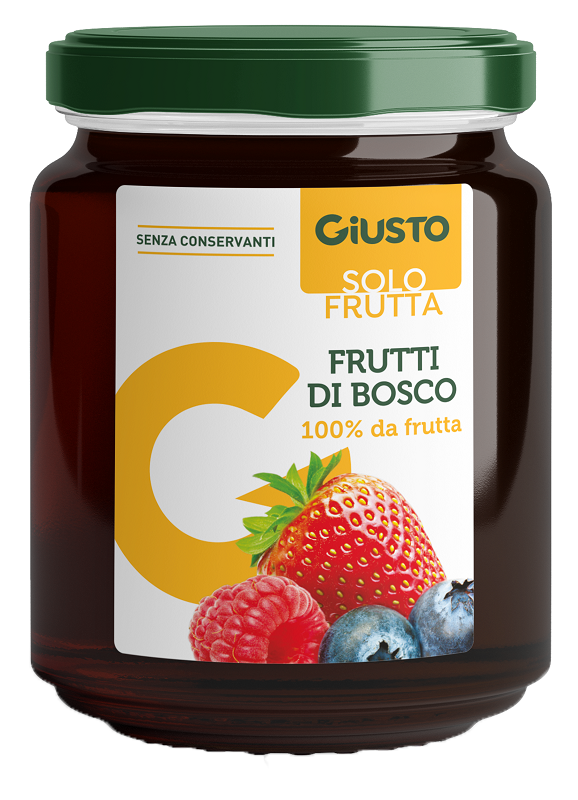 GIUSTO SOLO FRUTTA MARMELLATA FRUTTI ROSSI 284 G - Farmafamily.it