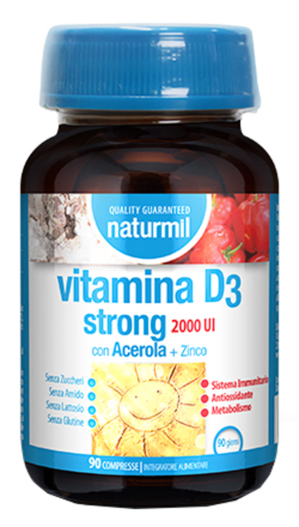 NATURMIL VITAMINA D3 STRONG 2000 UI 90 COMPRESSE - Farmafamily.it