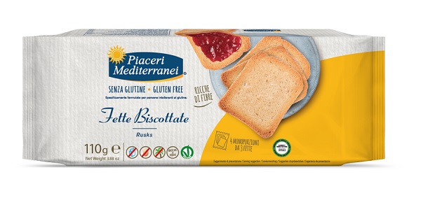 PIACERI MEDITERRANEI FETTE BISCOTTATE 110 G - Farmafamily.it