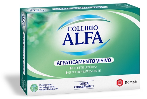 COLLIRIO ALFA AFFATICAMENTO VISIVO 10 PEZZI DA 0,5 ML - Farmafamily.it