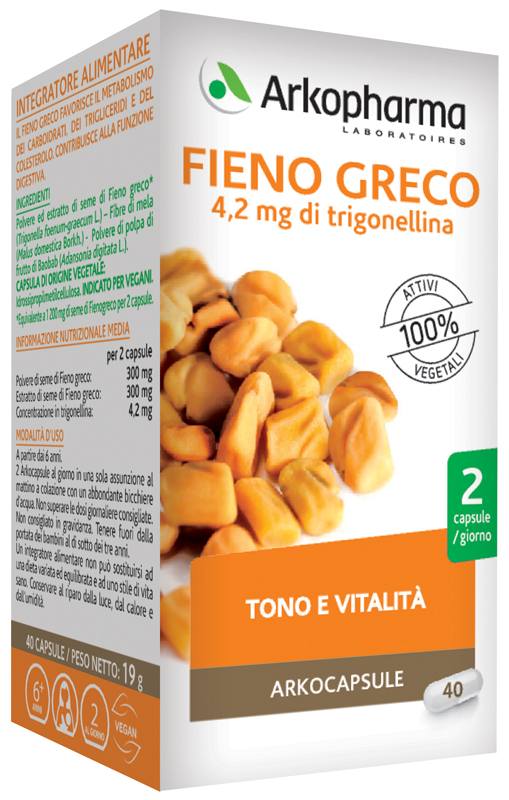 ARKOCAPSULE FIENO GRECO 40 CAPSULE - Farmafamily.it