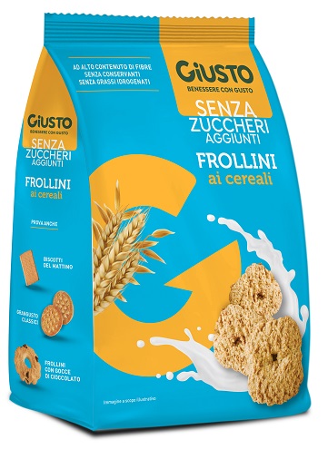 GIUSTO SENZA ZUCCHERO FROLLINI AI CEREALI SENZA ZUCCHERO 350 G - Farmafamily.it