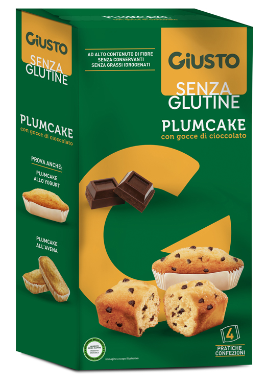GIUSTO SENZA GLUTINE PLUMCAKE CON GOCCE DI CIOCCOLATO 160 G - Farmafamily.it