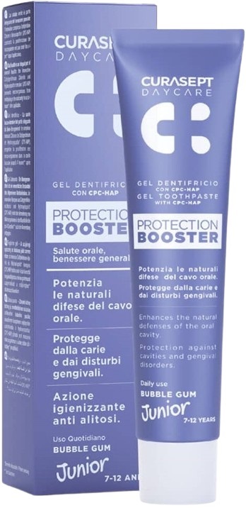 CURASEPT DAYCARE DENTIFRICIO PROTECTION BOOSTER JUNIOR 50 ML - Farmafamily.it