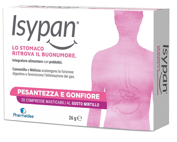 ISYPAN PESANTEZZA GONFIORE 20 COMPRESSE MASTICABILI - Farmafamily.it
