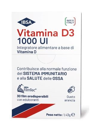 VITAMINA D3 IBSA 1000UI 30 FILM ORODISPERSIBILI - Farmafamily.it