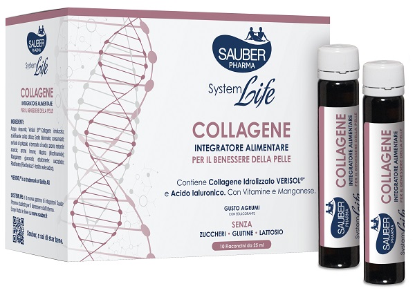 SAUBER SYSTEMLIFE ANTIETA' COLLAGENE 10 FLACONCINI DA 25 ML - Farmafamily.it