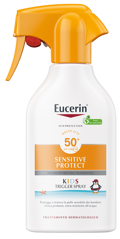EUCERIN SUN KIDS SENSITIVE PROTECT SPF50+ TRIGGER SPRAY 250 ML - Farmafamily.it