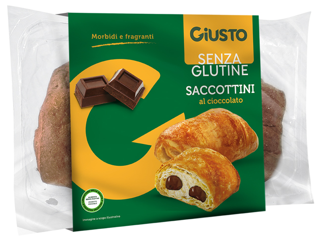 GIUSTO SENZA GLUTINE SACCOTTINI CIOCCOLATO 4 PEZZI DA 80 G - Farmafamily.it
