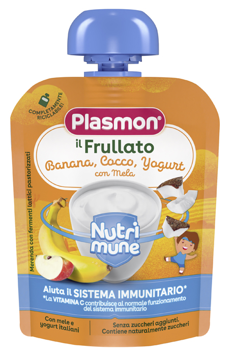 PLASMON NUTRI-MUNE BANANA/COCCO/YOGURT CON MELA 85 G - Farmafamily.it