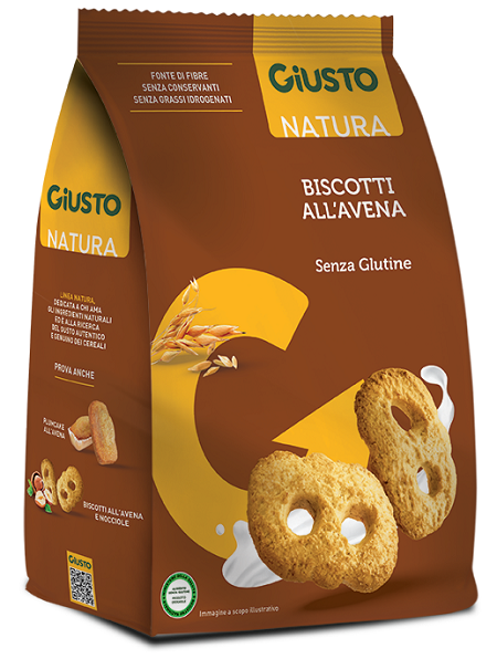 GIUSTO SENZA GLUTINE BISCOTTI AVENA 250 G - Farmafamily.it