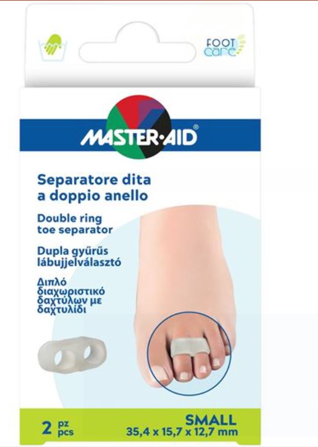 SEPARATORE DITA MASTER-AID FOOTCARE CON ANELLO DOPPIO SMALL 2 PEZZI C10 - Farmafamily.it